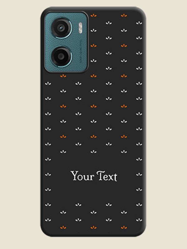 Custom Simple Pattern With Custom Text On Space Black Custom Soft Matte Mobile Back Cover - Motorola E15 - alternate view