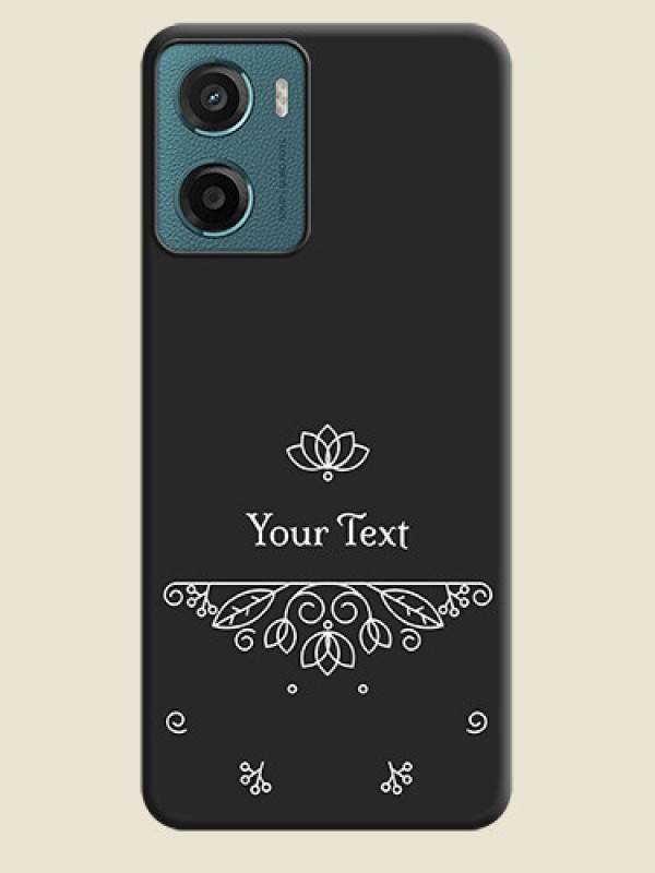 Custom Lotus Garden Custom Text On Space Black Custom Soft Matte Mobile Back Cover - Motorola E15 - alternate view
