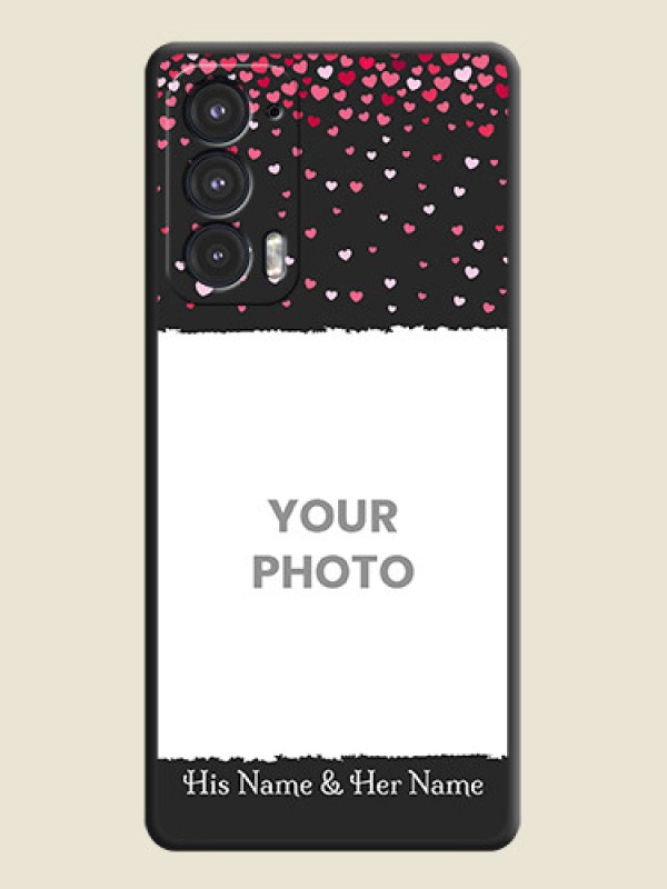 Custom Fall in Love with Your Partner on Photo on Space Black Soft Matte Phone Cover - Motorola Edge 20 5G - alternate view