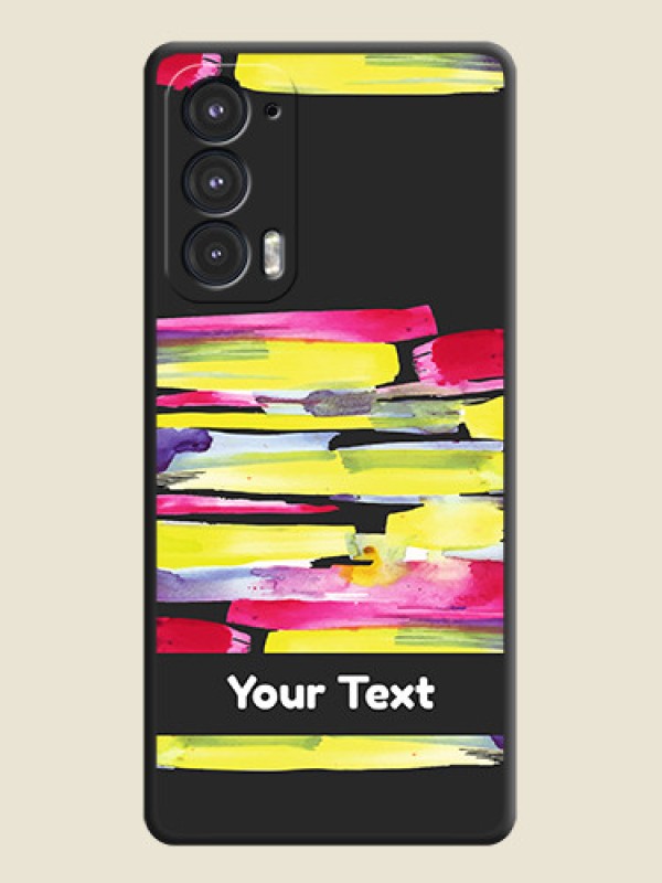 Custom Brush Coloured on Space Black Personalized Soft Matte Phone Covers - Motorola Edge 20 5G - alternate view