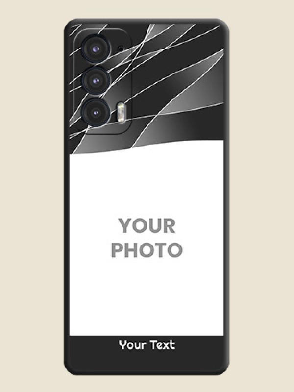Custom Mixed Wave Lines on Photo on Space Black Soft Matte Mobile Cover - Motorola Edge 20 5G - alternate view