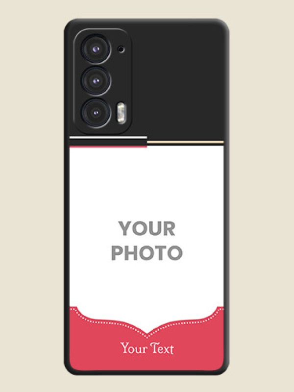 Custom Classic Plain Design with Name on Photo on Space Black Soft Matte Phone Cover - Motorola Edge 20 5G - alternate view