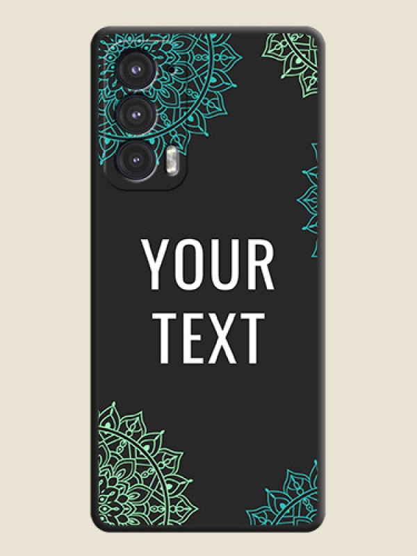 Custom Your Name with Floral Design on Space Black Custom Soft Matte Back Cover - Motorola Edge 20 5G - alternate view