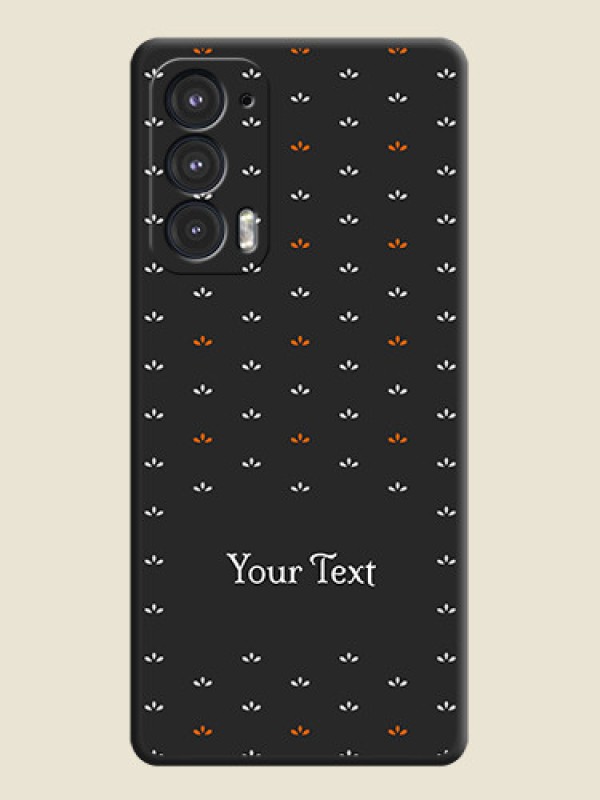 Custom Simple Pattern With Custom Text On Space Black Personalized Soft Matte Phone Covers -Motorola Edge 20 - alternate view