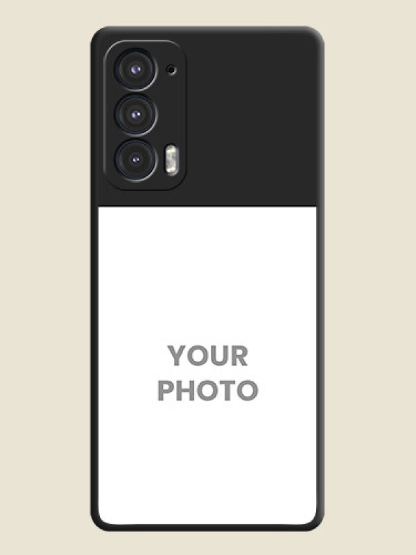 Custom Image Upload With Space Black Color On Custom Soft Matte Mobile Back Cover - Motorola Edge 20 - alternate view