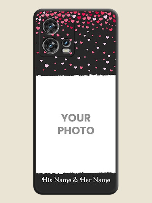 Custom Fall in Love with Your Partner  on Photo on Space Black Soft Matte Phone Cover - Motorola Edge 30 Fusion - alternate view