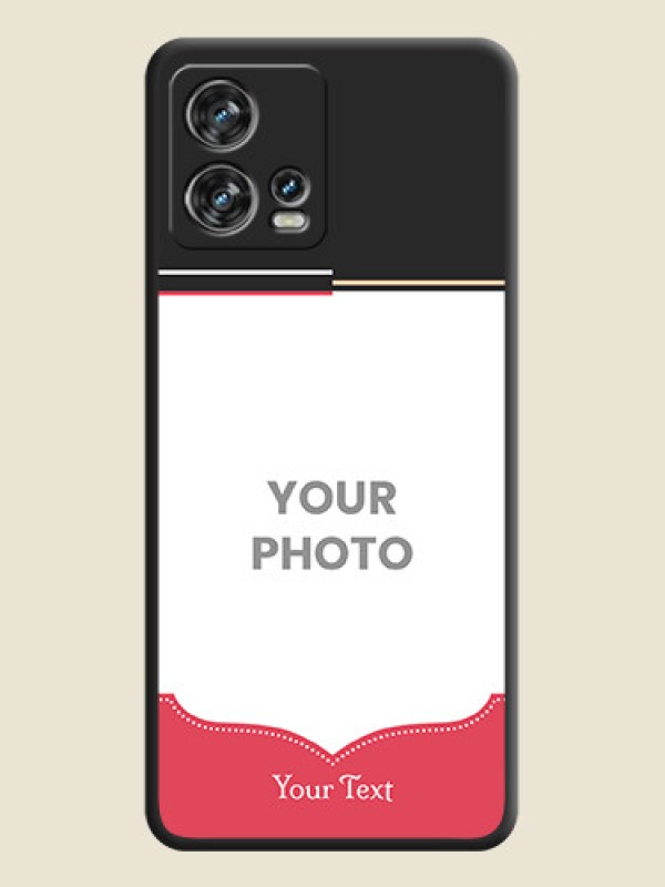 Custom Classic Plain Design with Name on Photo on Space Black Soft Matte Phone Cover - Motorola Edge 30 Fusion - alternate view