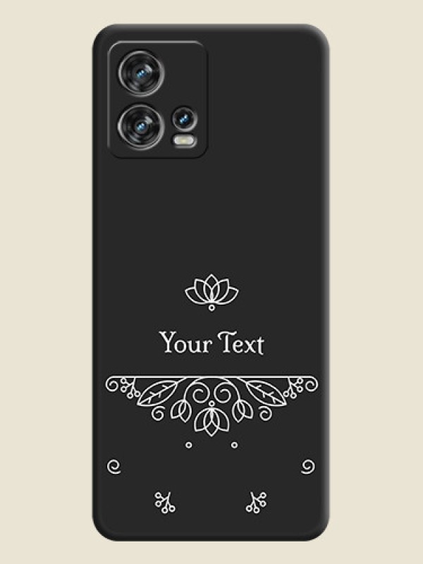 Custom Lotus Garden Custom Text On Space Black Personalized Soft Matte Phone Covers -Motorola Edge 30 Fusion - alternate view