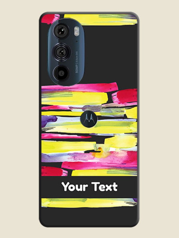 Custom Brush Coloured on Space Black Personalized Soft Matte Phone Covers - Edge 30 Pro - alternate view