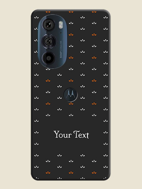 Custom Simple Pattern With Custom Text On Space Black Personalized Soft Matte Phone Covers -Motorola Edge 30 Pro - alternate view