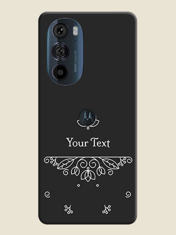 Custom Lotus Garden Custom Text On Space Black Personalized Soft Matte Phone Covers -Motorola Edge 30 Pro - alternate view