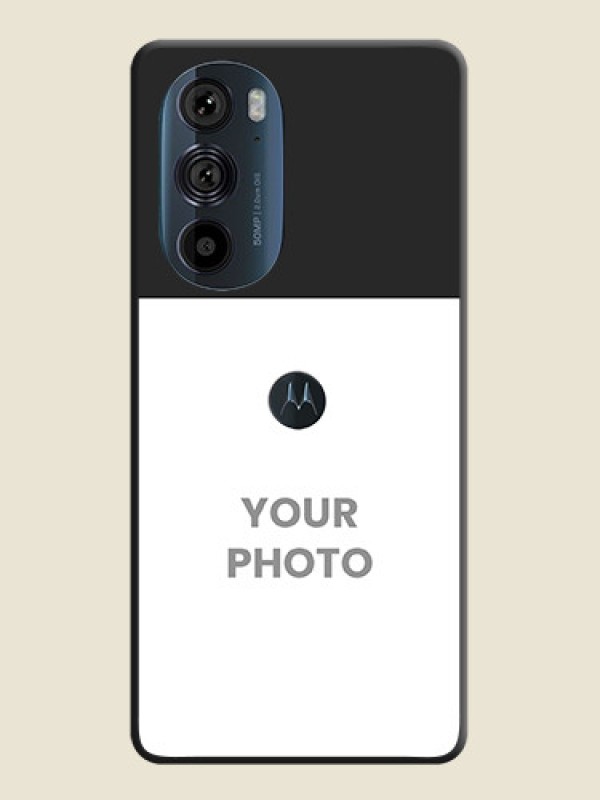 Custom Image Upload With Space Black Color On Custom Soft Matte Mobile Back Cover - Motorola Edge 30 Pro - alternate view