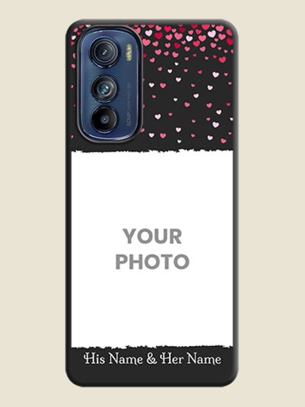 Custom Fall in Love with Your Partner  on Photo on Space Black Soft Matte Phone Cover - Motorola Edge 30 - alternate view