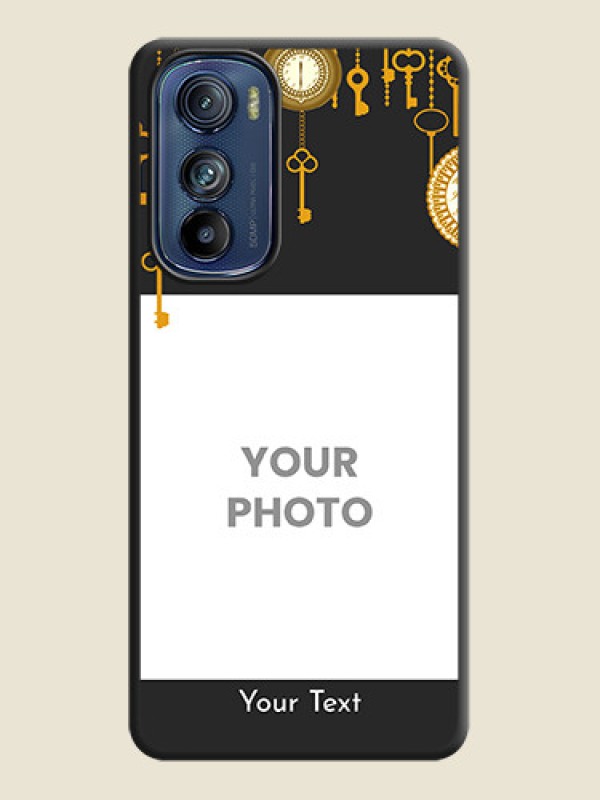 Custom Decorative Design with Text on Space Black Custom Soft Matte Back Cover - Motorola Edge 30 - alternate view