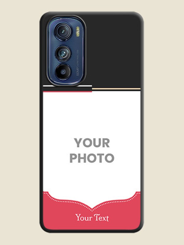 Custom Classic Plain Design with Name on Photo on Space Black Soft Matte Phone Cover - Motorola Edge 30 - alternate view