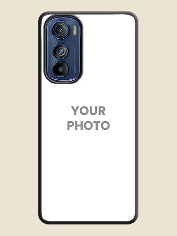 Custom Full Single Pic Upload On Space Black Personalized Soft Matte Phone Covers -Motorola Edge 30 - alternate view