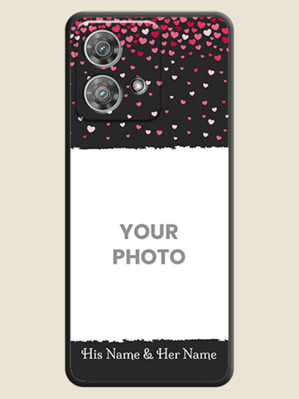 Custom Fall in Love with Your Partner on Photo On Space Black Custom Soft Matte Mobile Back Cover - Motorola Edge 40 Neo - alternate view