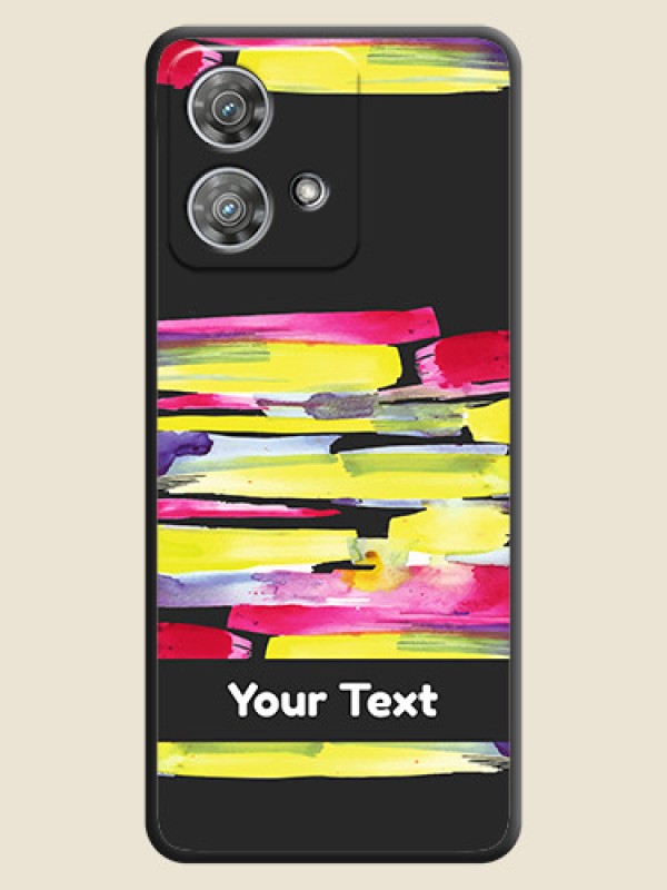 Custom Brush Coloured On Space Black Custom Soft Matte Mobile Back Cover - Motorola Edge 40 Neo - alternate view