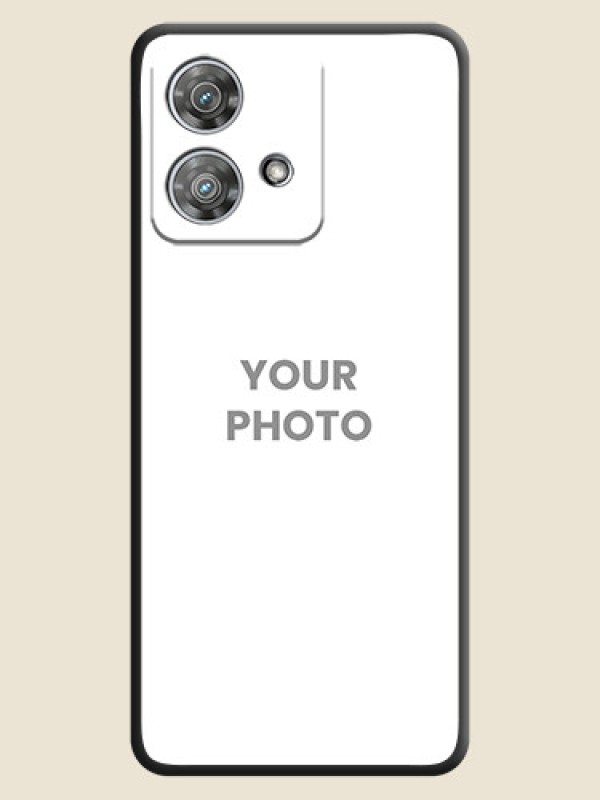 Custom Full Single Pic Upload On Space Black Custom Soft Matte Mobile Back Cover - Motorola Edge 40 Neo - alternate view