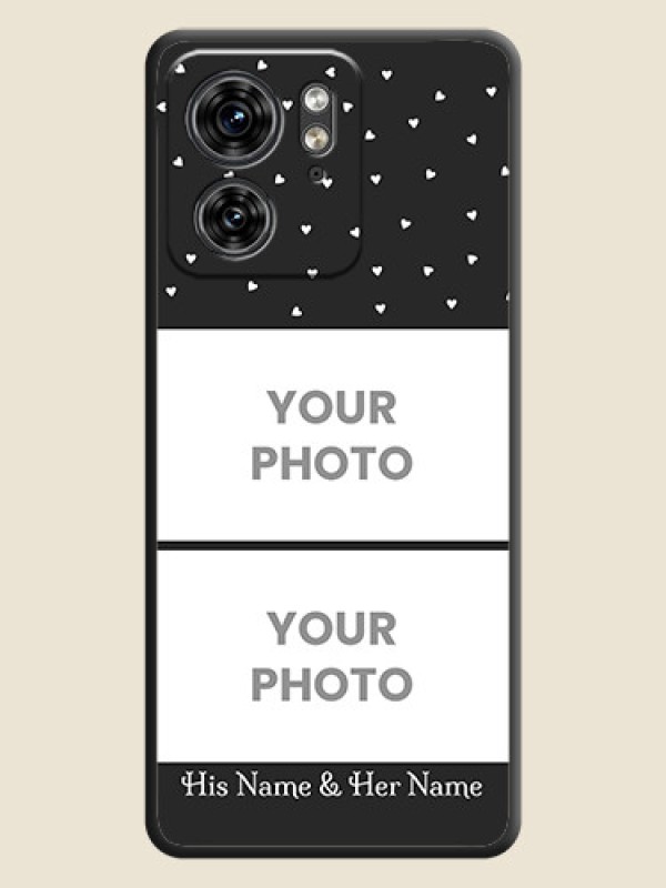 Custom Miniature Love Symbols with Name on Space Black Custom Soft Matte Back Cover - Edge 40 - alternate view