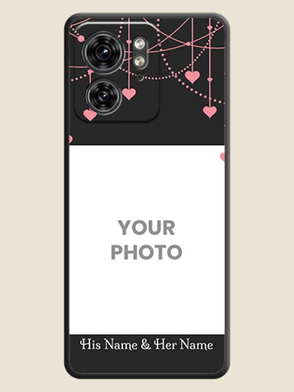 Custom Pink Love Hangings with Text on Space Black Custom Soft Matte Back Cover - Edge 40 - alternate view