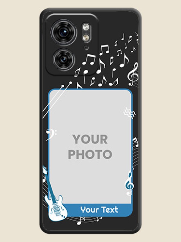 Custom Musical Theme Design with Text - Photo on Space Black Soft Matte Mobile Case - Edge 40 - alternate view