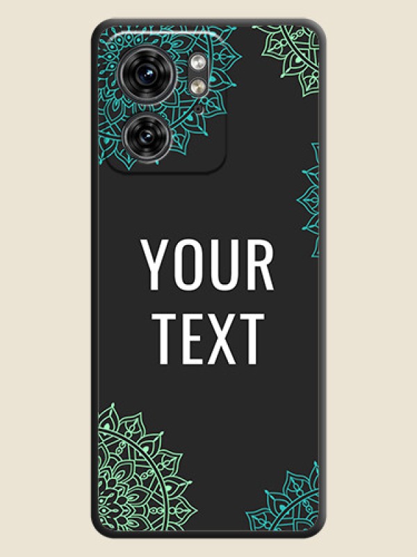 Custom Your Name with Floral Design on Space Black Custom Soft Matte Back Cover - Edge 40 - alternate view