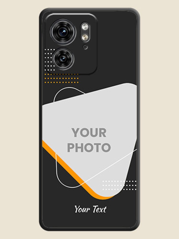 Custom Yellow Triangle - Photo on Space Black Soft Matte Phone Cover - Edge 40 - alternate view