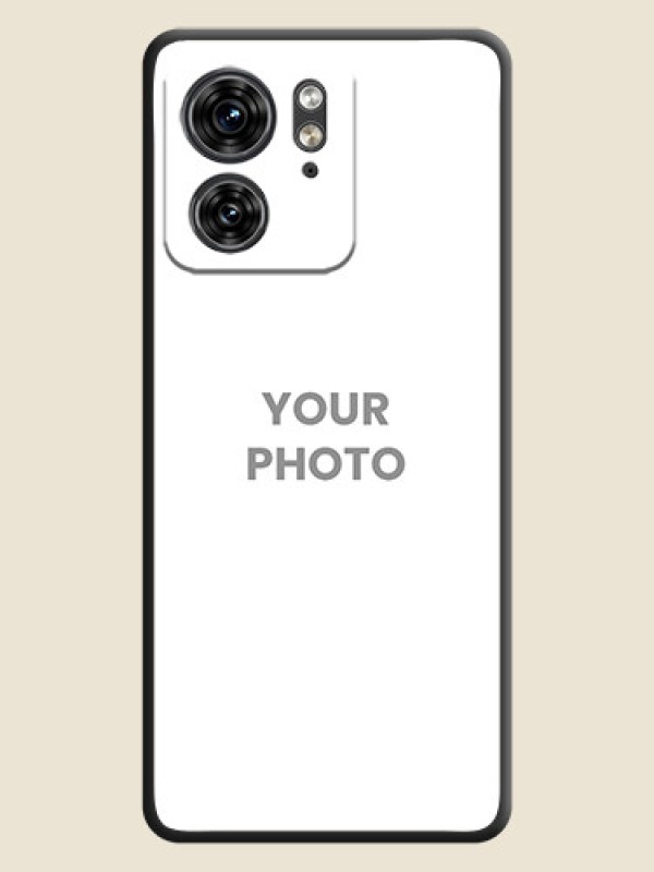 Custom Full Single Pic Upload On Space Black Personalized Soft Matte Phone Covers - Edge 40 - alternate view