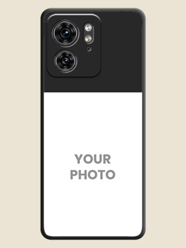 Custom Image Upload With Space Black Color On Custom Soft Matte Mobile Back Cover - Motorola Edge 40 - alternate view