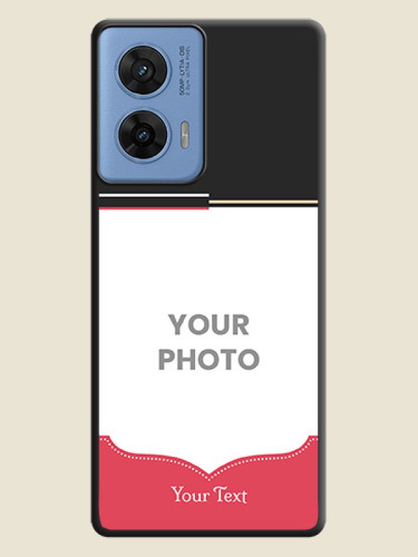 Custom Classic Plain Design with Name On Space Black Custom Soft Matte Mobile Back Cover - Motorola Edge 50 Fusion 5G - alternate view