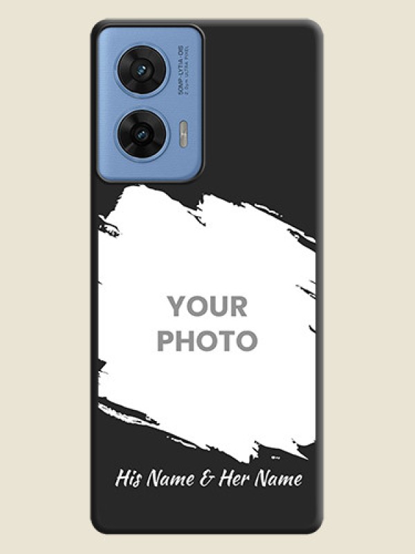 Custom Grunge Brush Strokes on Photo On Space Black Custom Soft Matte Mobile Back Cover - Motorola Edge 50 Fusion 5G - alternate view
