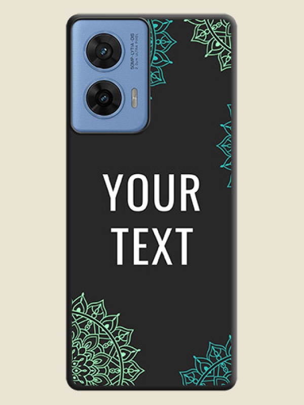 Custom Your Name with Floral Design On Space Black Custom Soft Matte Mobile Back Cover - Motorola Edge 50 Fusion 5G - alternate view