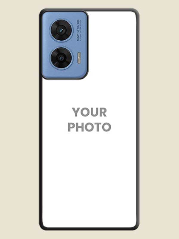 Custom Full Single Pic Upload On Space Black Custom Soft Matte Mobile Back Cover - Motorola Edge 50 Fusion 5G - alternate view