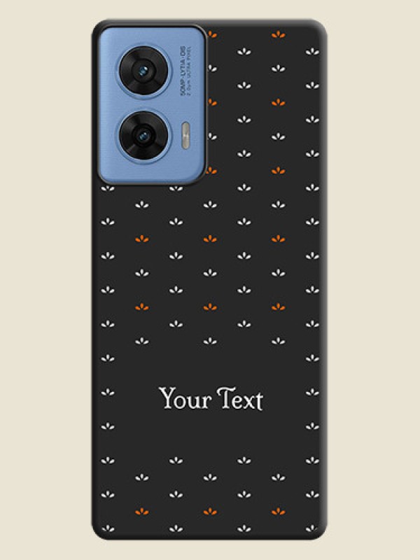Custom Simple Pattern With Custom Text On Space Black Custom Soft Matte Mobile Back Cover - Motorola Edge 50 Fusion 5G - alternate view