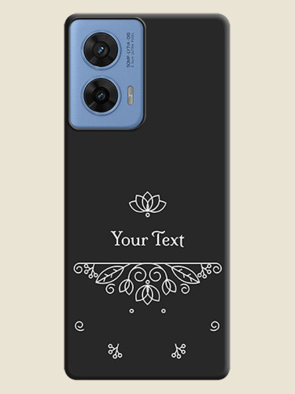 Custom Lotus Garden Custom Text On Space Black Custom Soft Matte Mobile Back Cover - Motorola Edge 50 Fusion 5G - alternate view