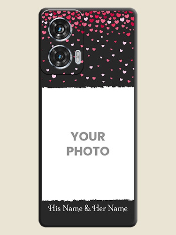Custom Fall in Love with Your Partner on Photo On Space Black Custom Soft Matte Mobile Back Cover - Motorola Edge 50 Fusion - alternate view