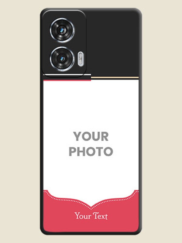 Custom Classic Plain Design with Name On Space Black Custom Soft Matte Mobile Back Cover - Motorola Edge 50 Fusion - alternate view