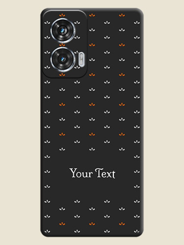 Custom Simple Pattern With Custom Text On Space Black Custom Soft Matte Mobile Back Cover - Motorola Edge 50 Fusion - alternate view