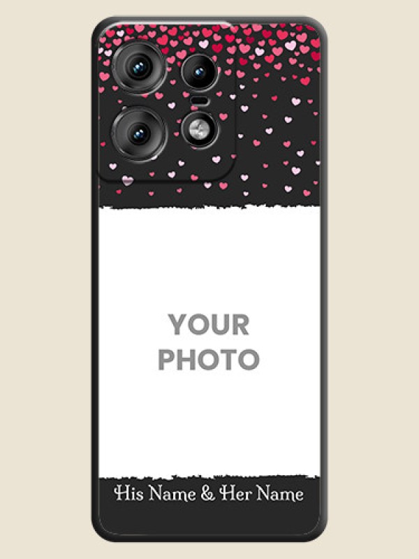 Custom Fall in Love with Your Partner on Photo On Space Black Custom Soft Matte Mobile Back Cover - Motorola Edge 50 Pro 5G - alternate view