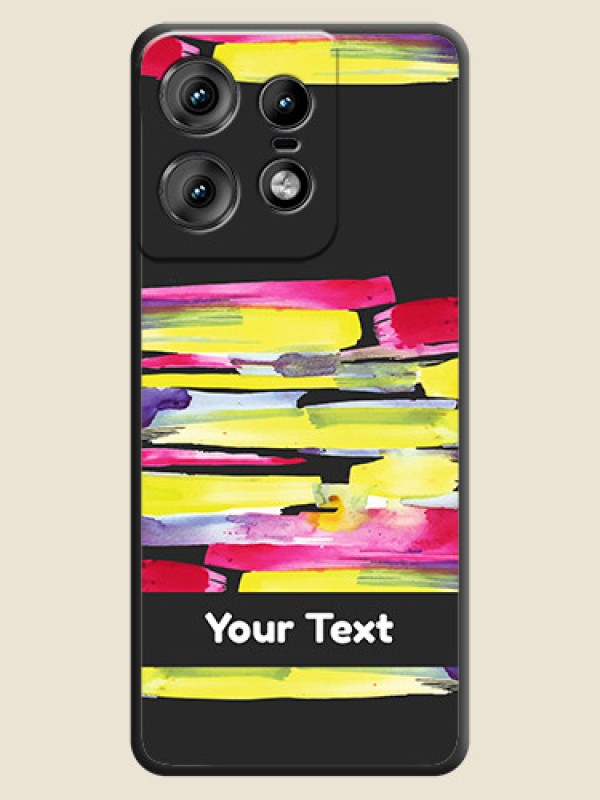 Custom Brush Coloured On Space Black Custom Soft Matte Mobile Back Cover - Motorola Edge 50 Pro 5G - alternate view