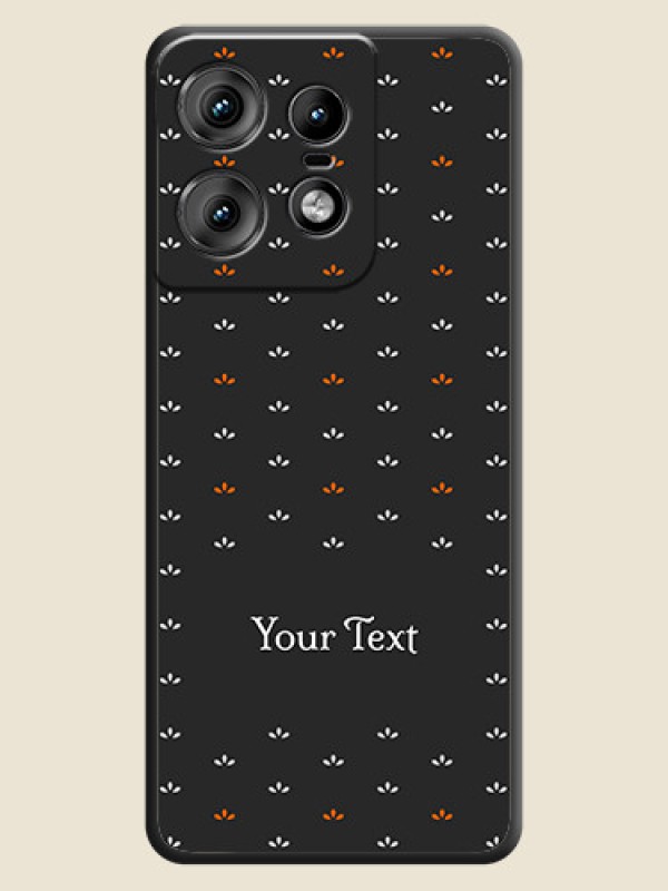 Custom Simple Pattern With Custom Text On Space Black Custom Soft Matte Mobile Back Cover - Motorola Edge 50 Pro 5G - alternate view