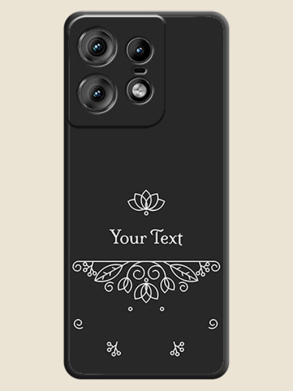 Custom Lotus Garden Custom Text On Space Black Custom Soft Matte Mobile Back Cover - Motorola Edge 50 Pro 5G - alternate view