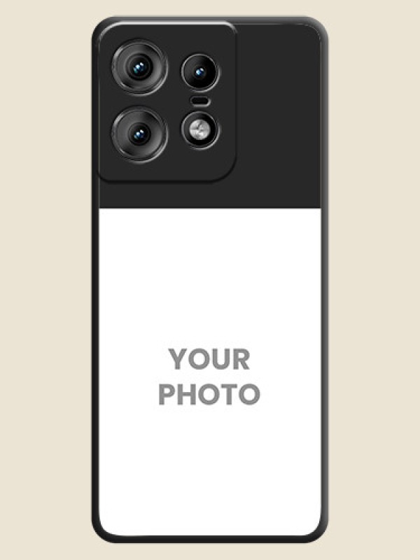 Custom Image Upload With Space Black Color On Custom Soft Matte Mobile Back Cover - Motorola Edge 50 Pro 5G - alternate view