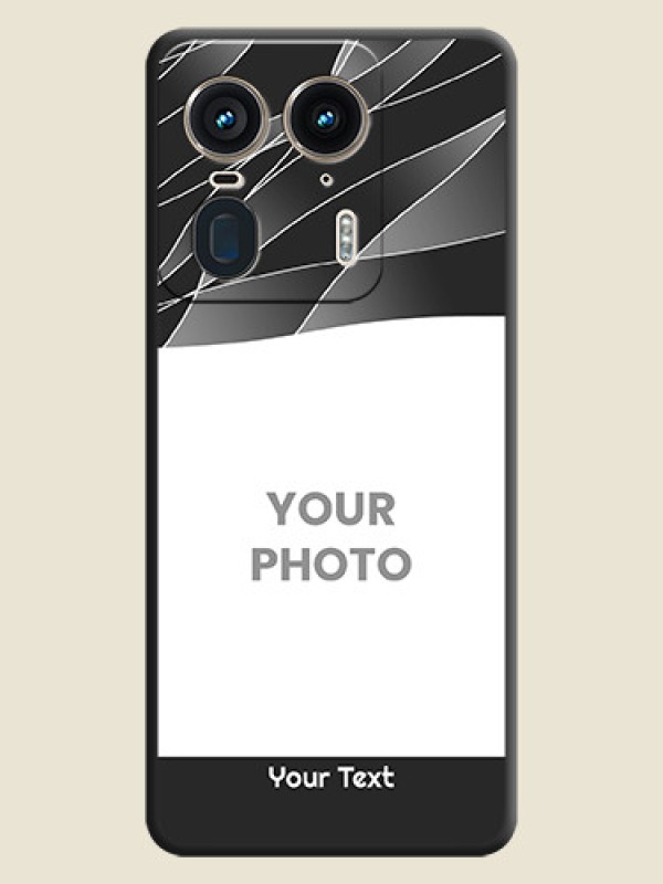 Custom Mixed Wave Lines on Photo On Space Black Custom Soft Matte Mobile Back Cover - Motorola Edge 50 Ultra 5G - alternate view