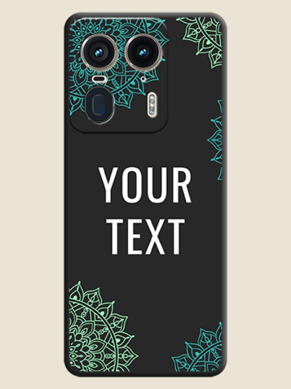 Custom Your Name with Floral Design On Space Black Custom Soft Matte Mobile Back Cover - Motorola Edge 50 Ultra 5G - alternate view