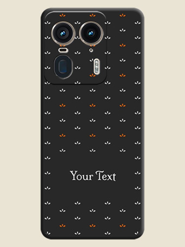Custom Simple Pattern With Custom Text On Space Black Custom Soft Matte Mobile Back Cover - Motorola Edge 50 Ultra 5G - alternate view