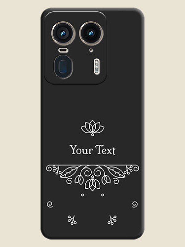 Custom Lotus Garden Custom Text On Space Black Custom Soft Matte Mobile Back Cover - Motorola Edge 50 Ultra 5G - alternate view