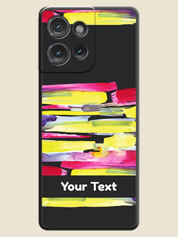 Custom Brush Coloured On Space Black Custom Soft Matte Mobile Back Cover - Motorola Edge 50 - alternate view