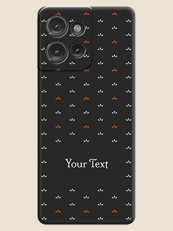 Custom Simple Pattern With Custom Text On Space Black Custom Soft Matte Mobile Back Cover - Motorola Edge 50 - alternate view